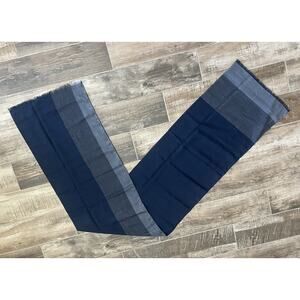 $2,195 NWT Brunello Cucinelli Navy Light Weight 100% Cashmere Knit Scarf 28"x72"